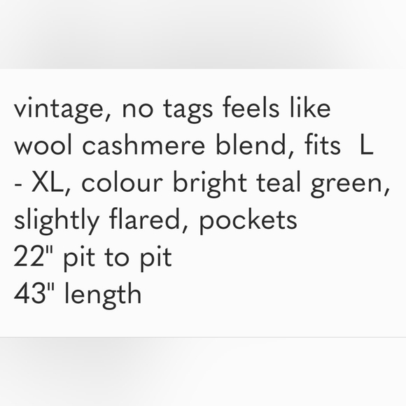 Traditional green long wool coat - Picture 7 of 7